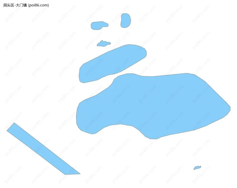 大门镇边界地图