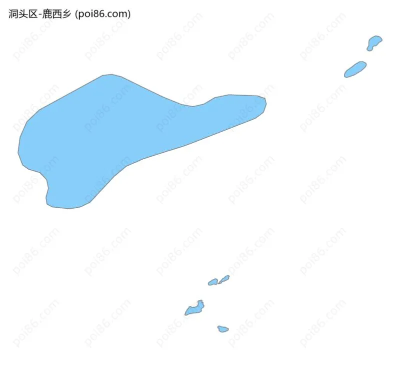 鹿西乡边界地图