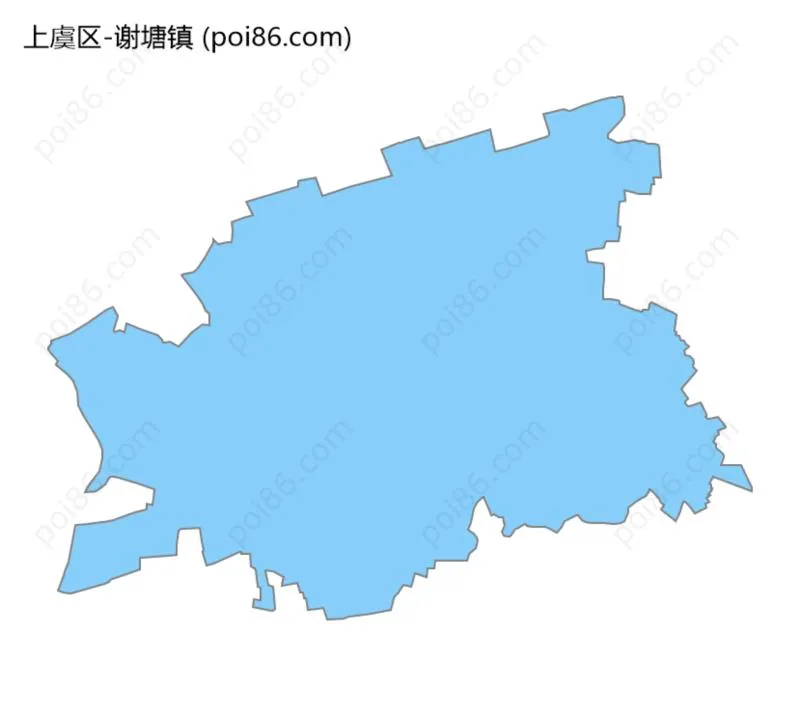 谢塘镇边界地图