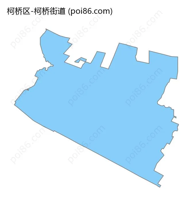 柯桥街道边界地图