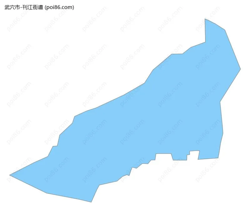 刊江街道边界地图