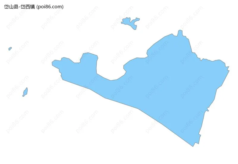 岱西镇边界地图