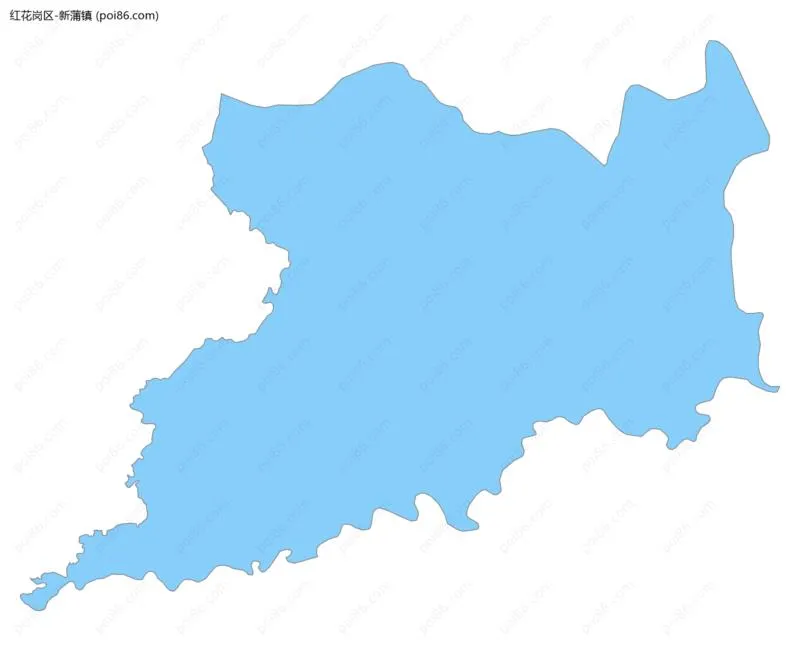 新蒲镇边界地图