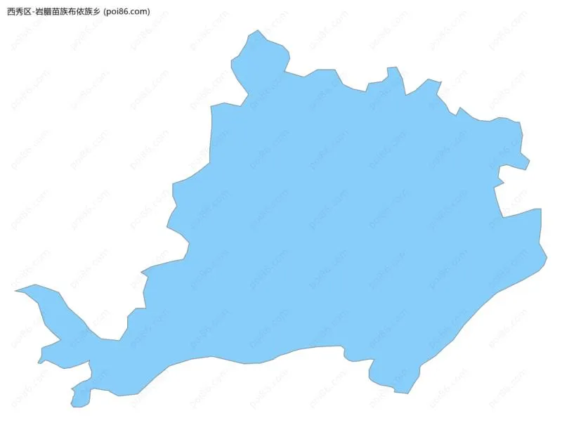 岩腊苗族布依族乡边界地图