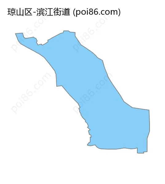 滨江街道边界地图