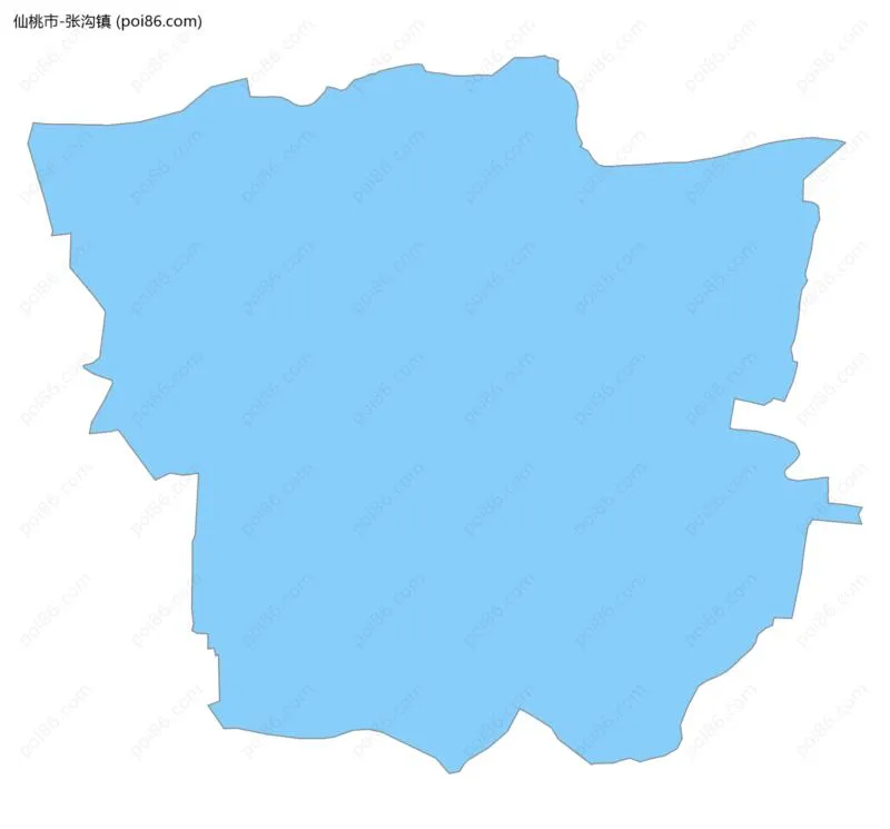 张沟镇边界地图