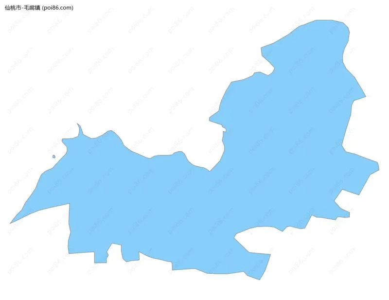 毛嘴镇边界地图