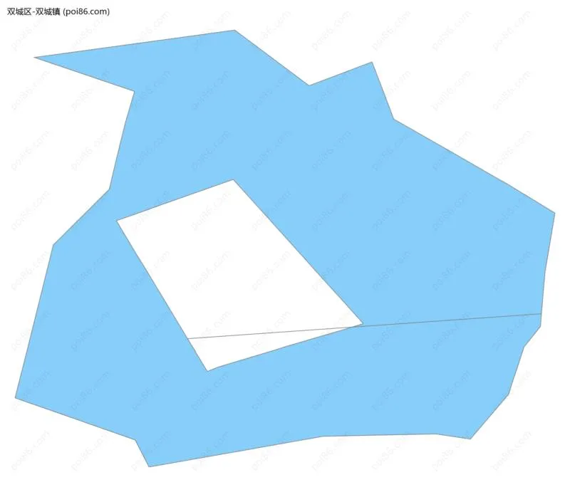 双城镇边界地图