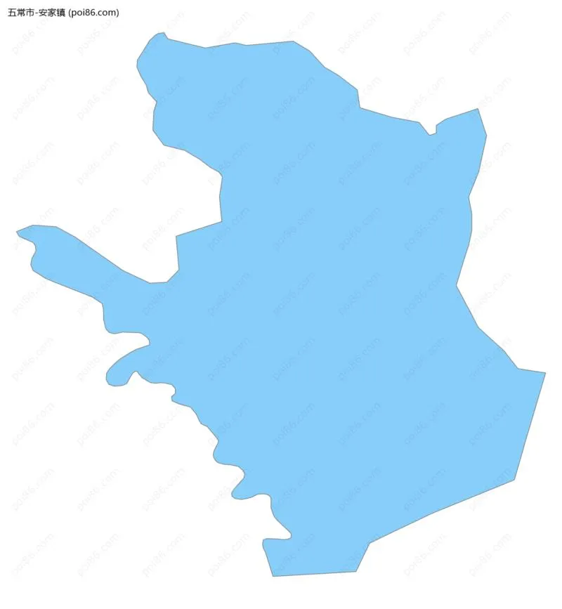 安家镇边界地图