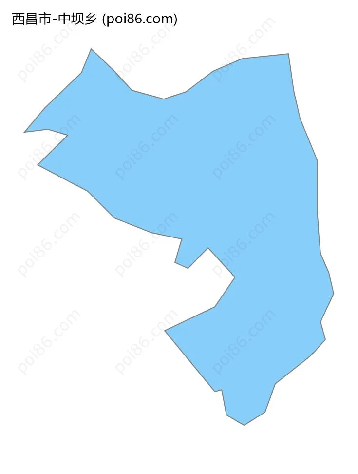 中坝乡边界地图