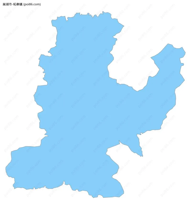 柘皋镇边界地图