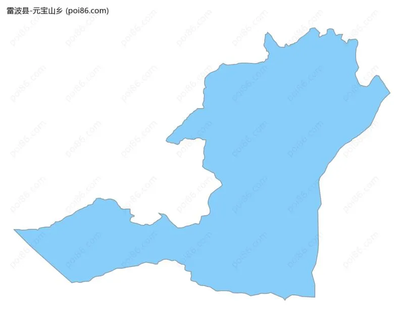 元宝山乡边界地图