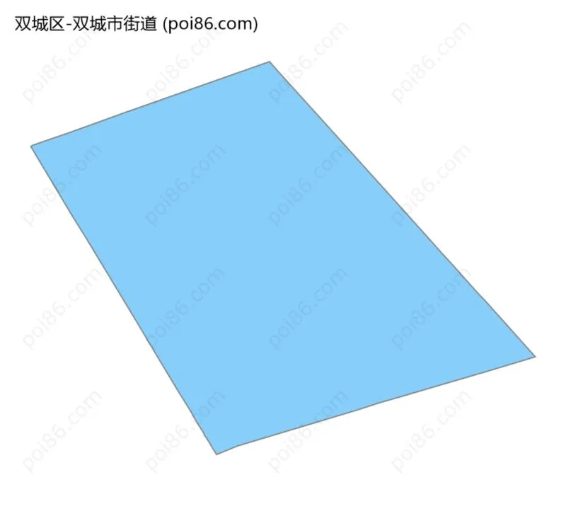 双城市街道边界地图