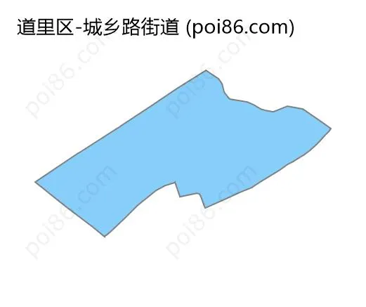 城乡路街道边界地图