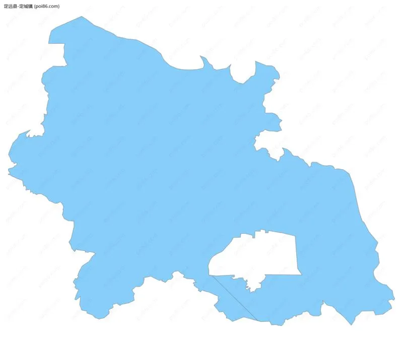 定城镇边界地图