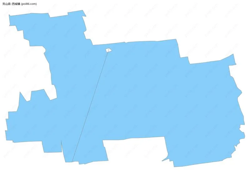 西城镇边界地图