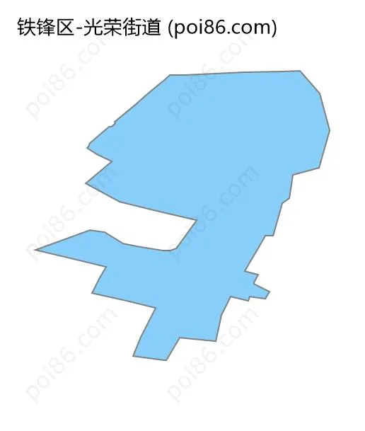 光荣街道边界地图