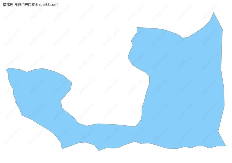 贡日门巴民族乡边界地图