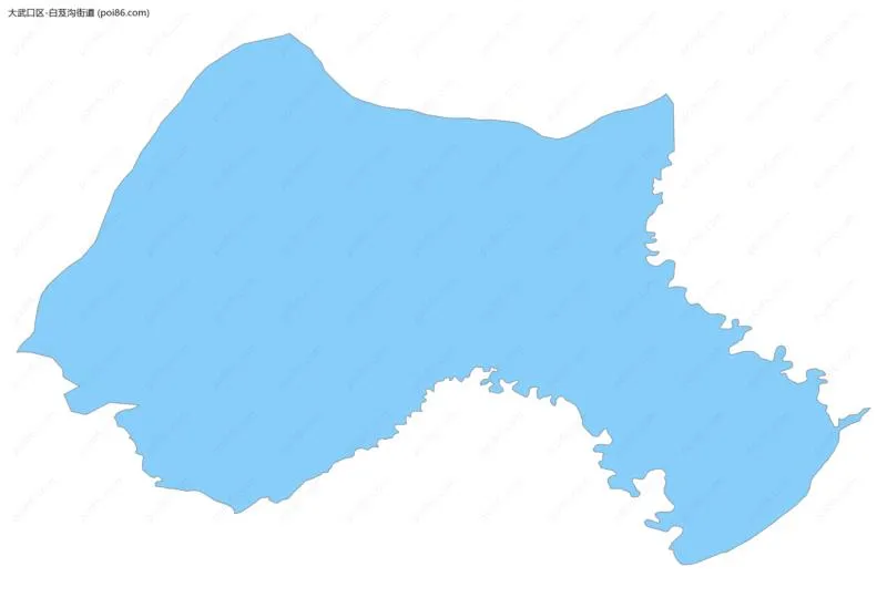 白芨沟街道边界地图