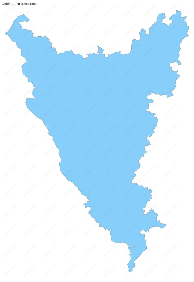 白山镇边界地图