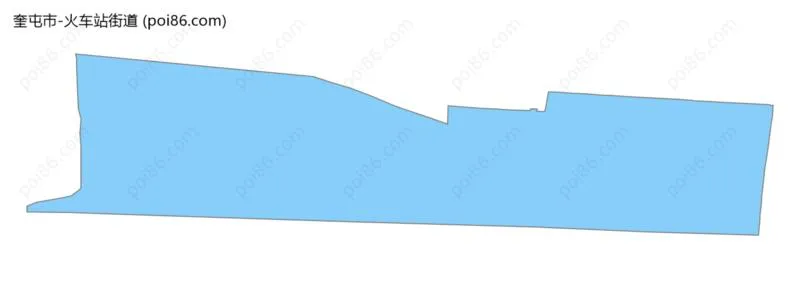 火车站街道边界地图