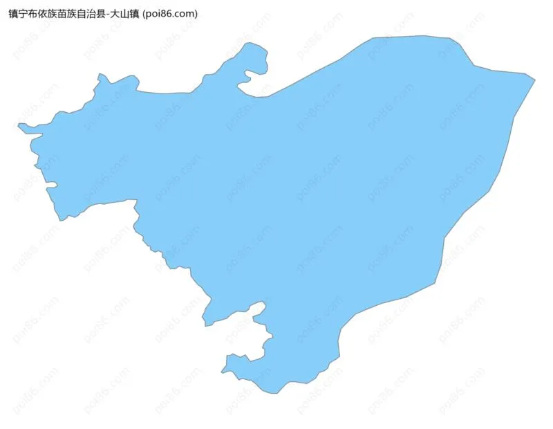 大山镇边界地图