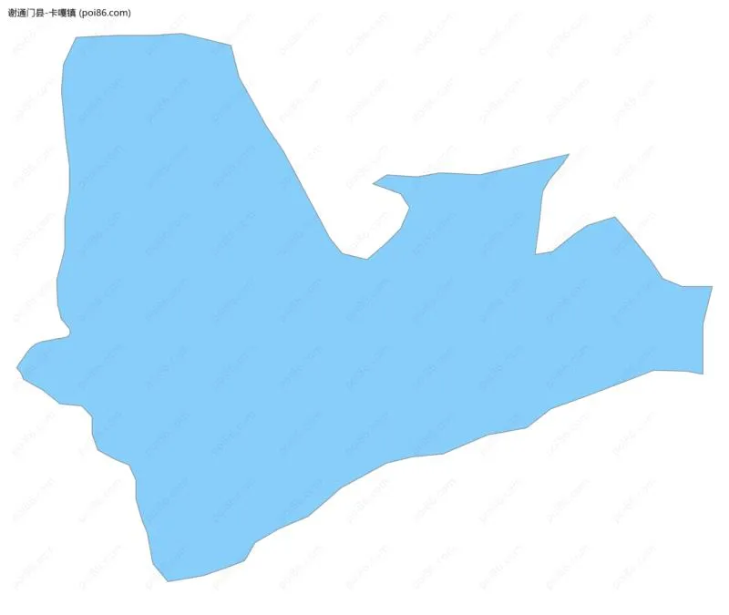 卡嘎镇边界地图