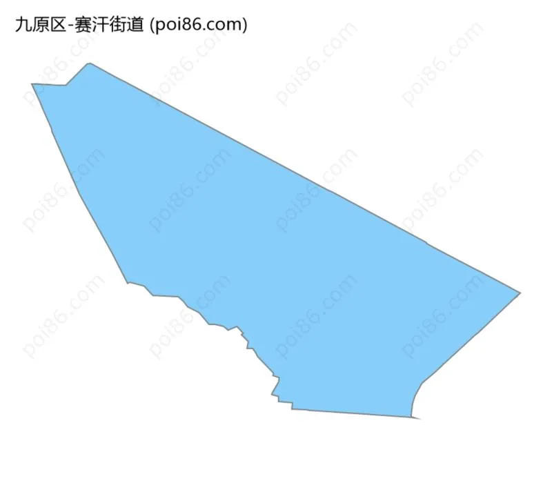 赛汗街道边界地图