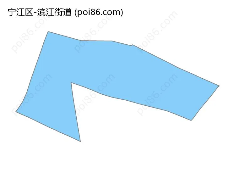 滨江街道边界地图