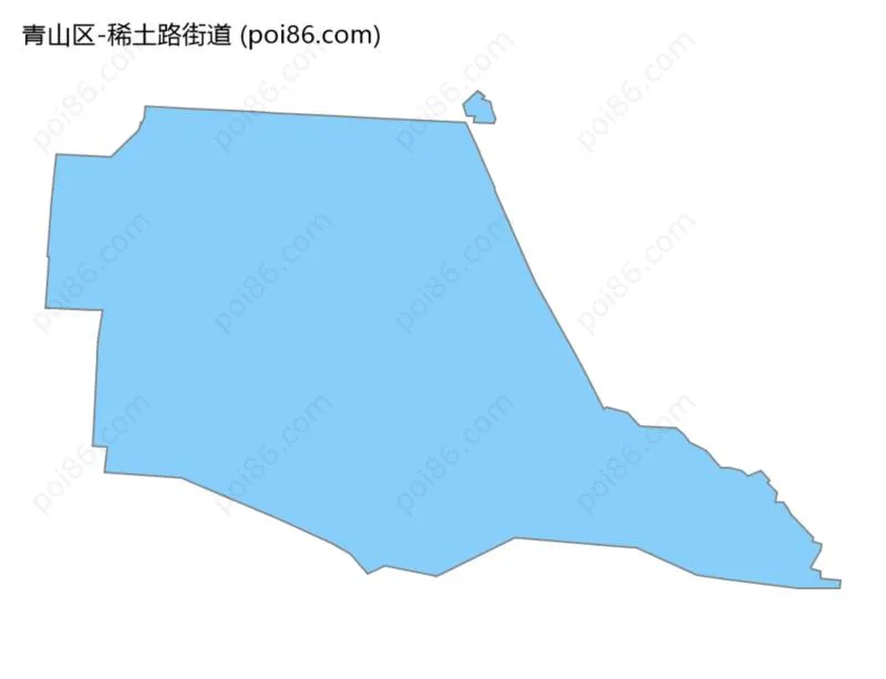 稀土路街道边界地图