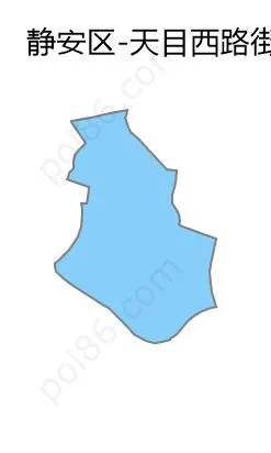 天目西路街道边界地图