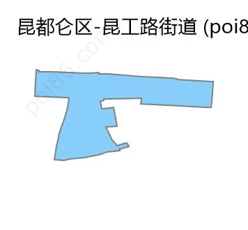 昆工路街道边界地图