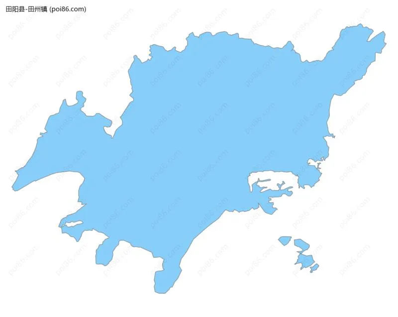 田州镇边界地图