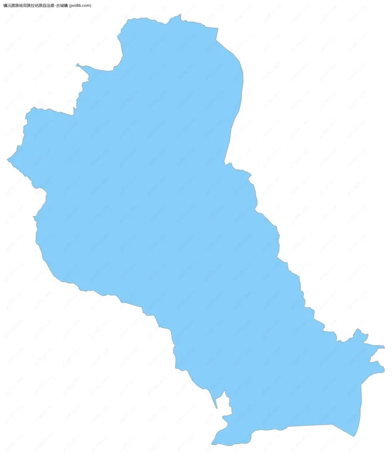 古城镇边界地图