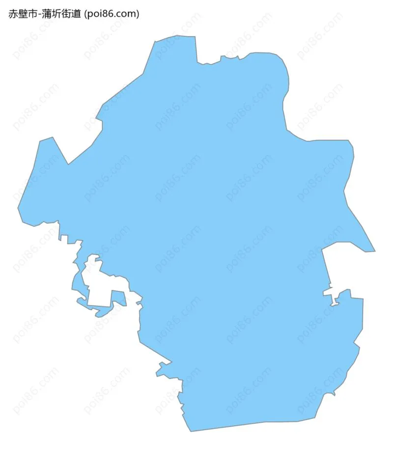 蒲圻街道边界地图