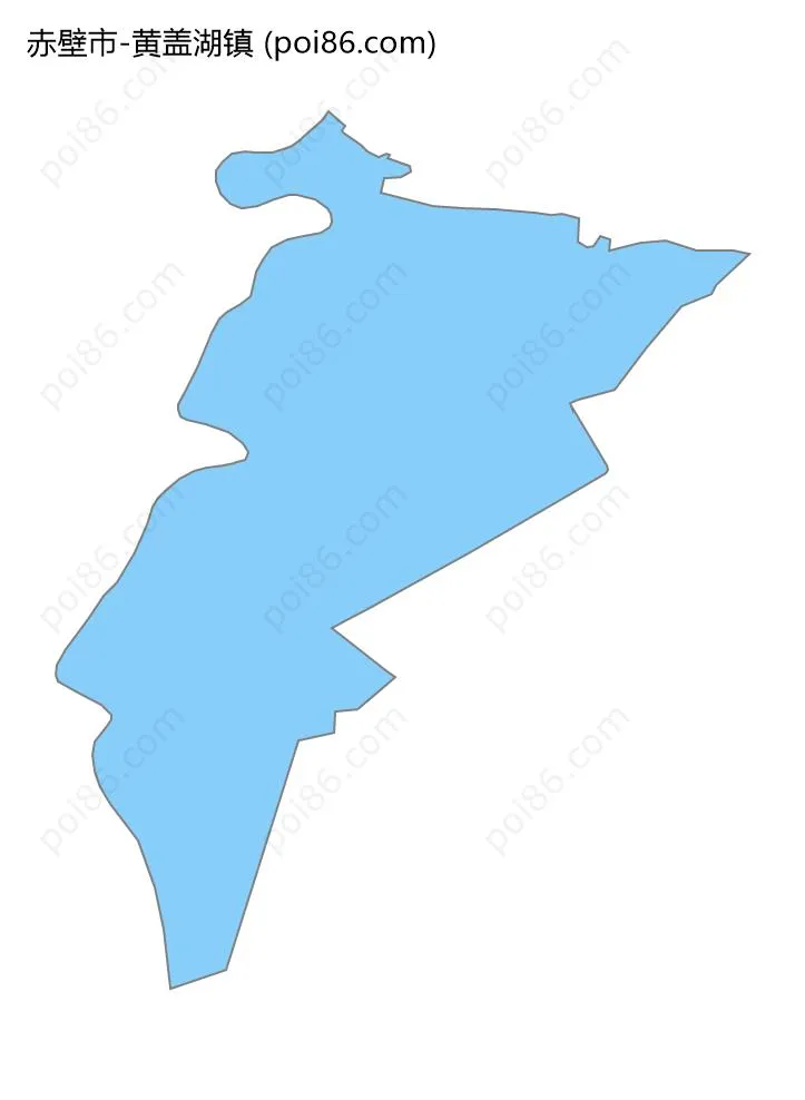 黄盖湖镇边界地图