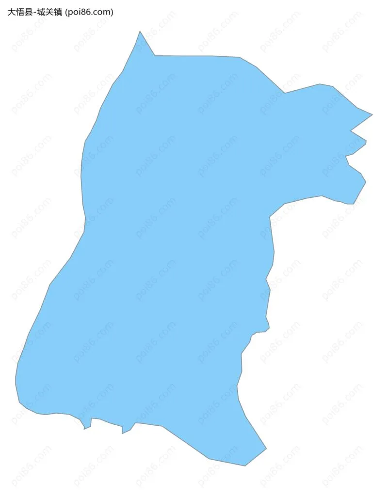 城关镇边界地图