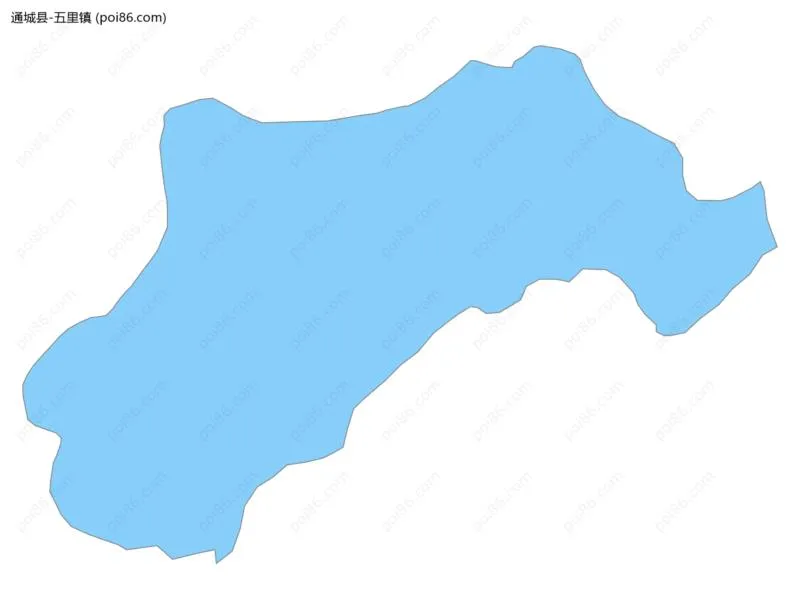 五里镇边界地图