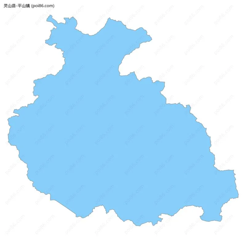 平山镇边界地图