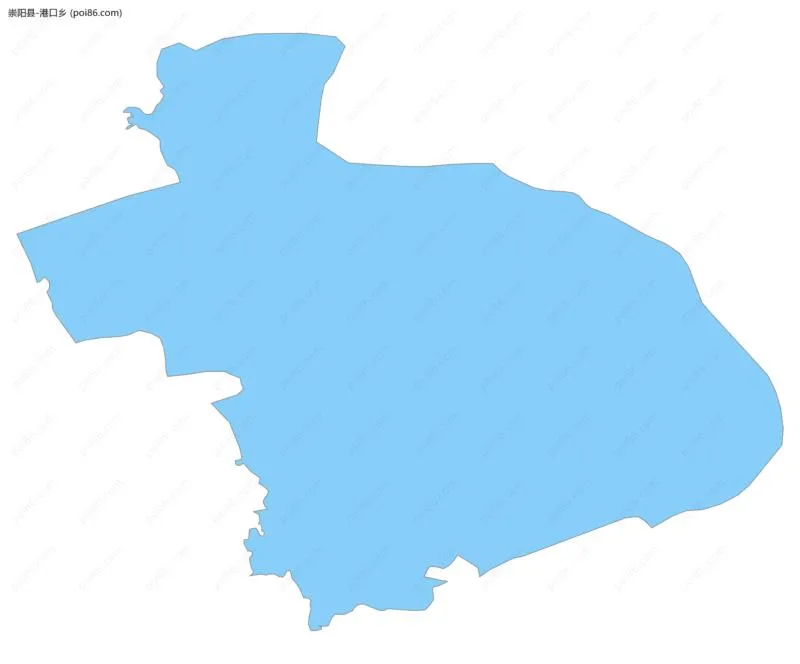 港口乡边界地图