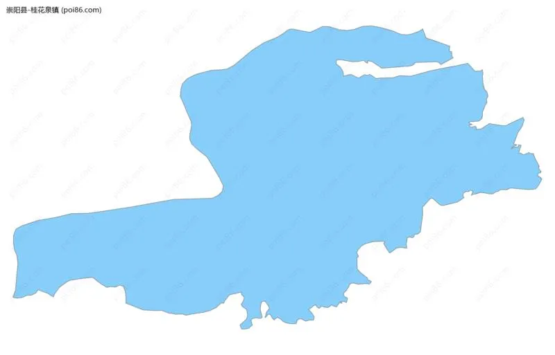 桂花泉镇边界地图