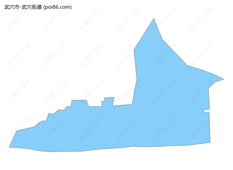武穴街道边界地图