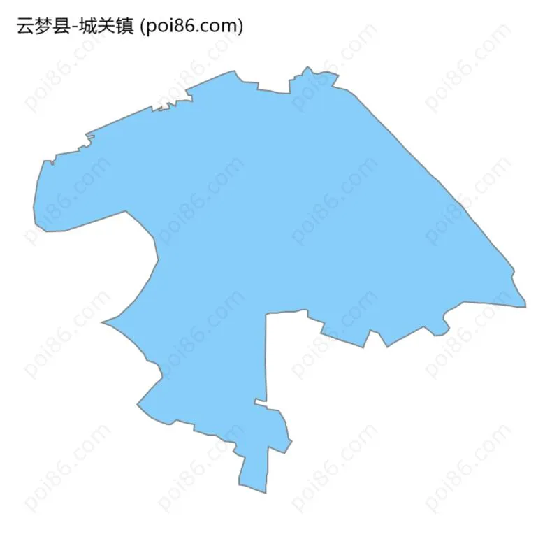 城关镇边界地图