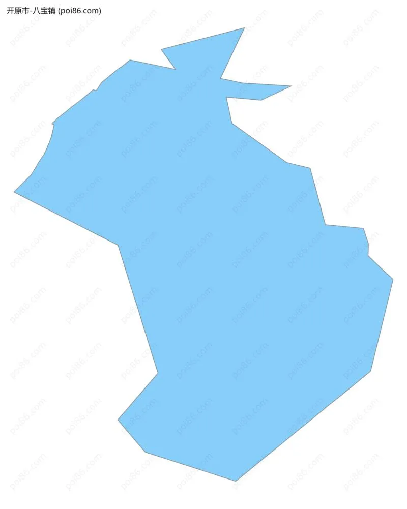 八宝镇边界地图