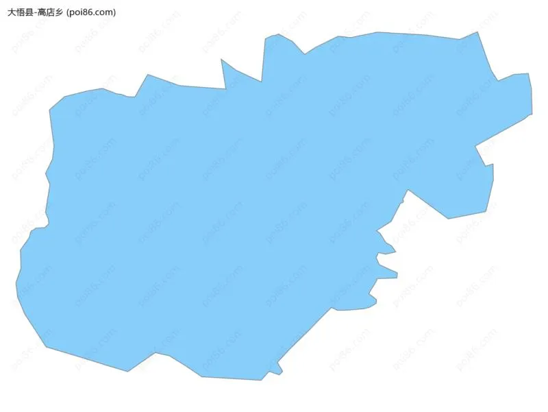 高店乡边界地图