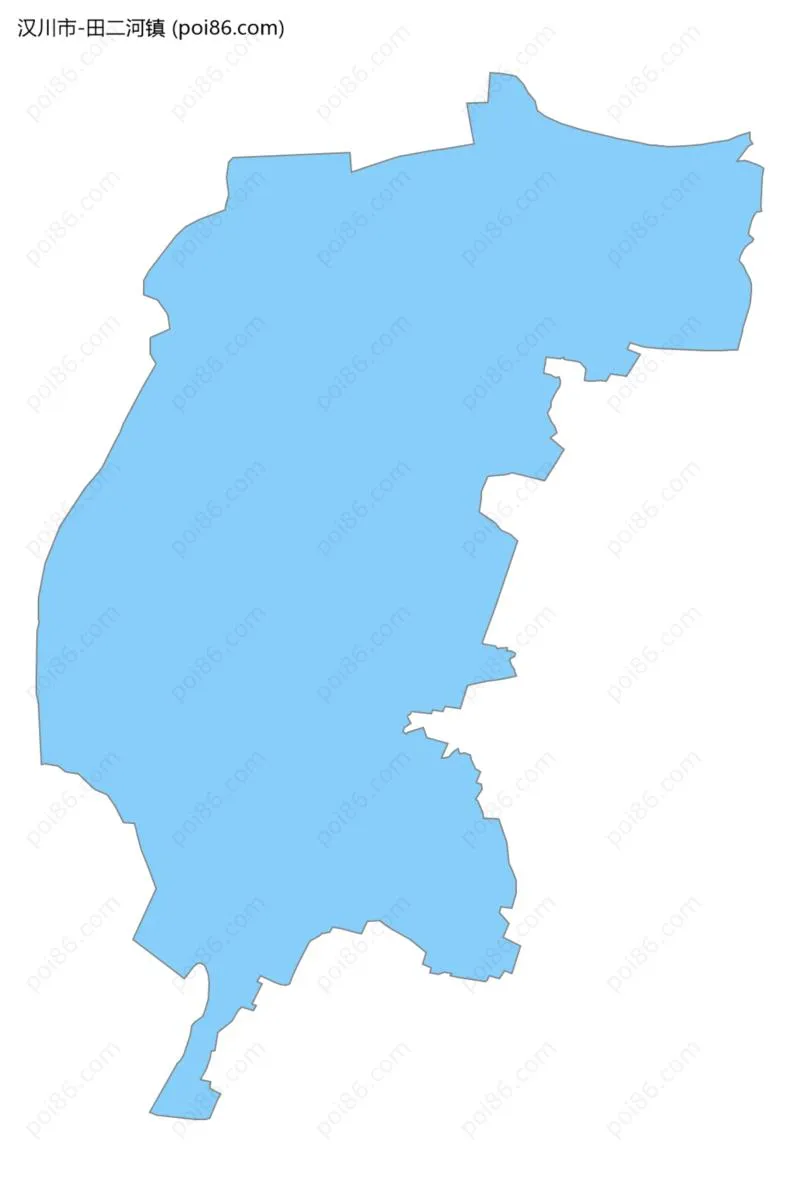 田二河镇边界地图