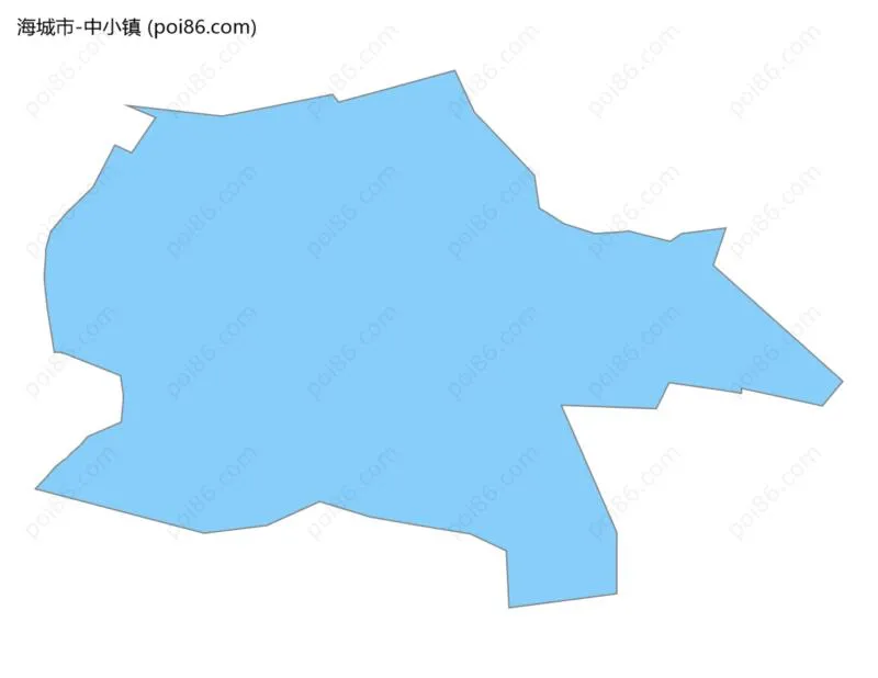 中小镇边界地图