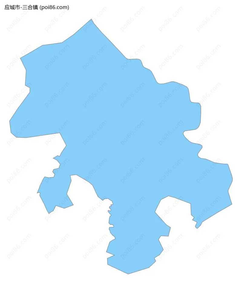 三合镇边界地图