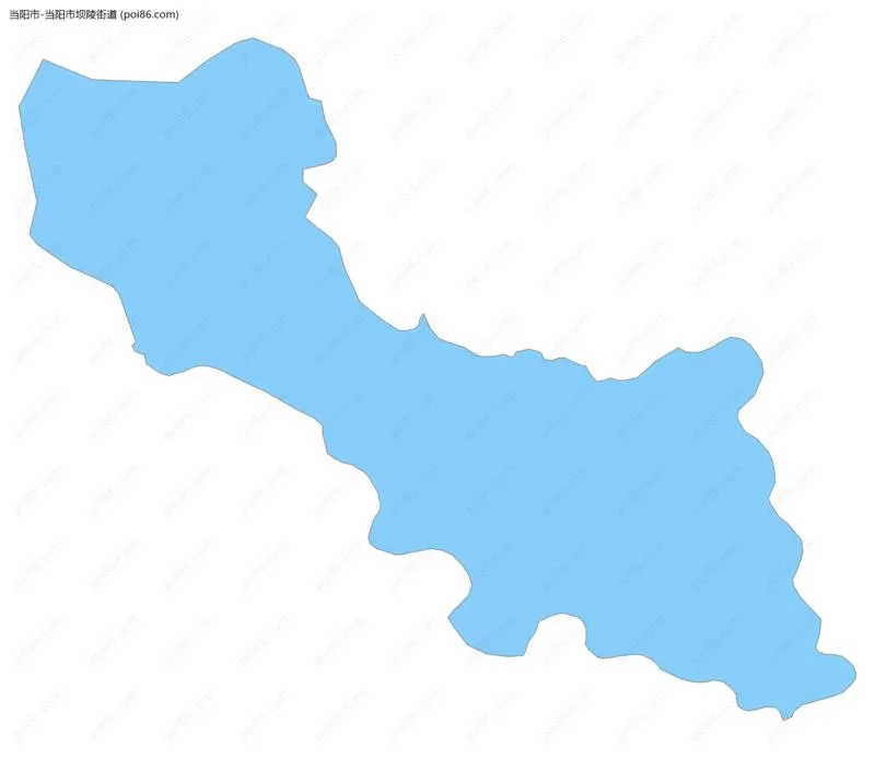 当阳市坝陵街道边界地图