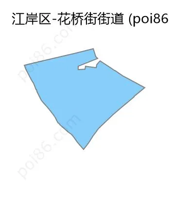 花桥街街道边界地图